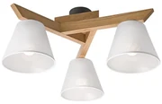 Lustră aplicată Brilagi ANTHONY 3xE14/40W/230V stejar/alb