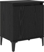 vidaXL Dulap de noapte Stejar Negru 40 x 30 x 50 cm Lemn compozit