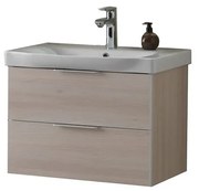 Set mobilier suspendat si lavoar Kolpasan, Lana, 65 cm, lemn deschis