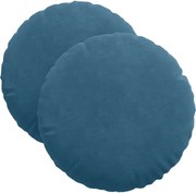 vidaXL Perne de Șezut 2 pcs albastru Ø 40 x 13 cm Catifea
