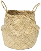 Coș de depozitare tricotat din iarbă de mareCompactor Belly, 45 x 36 cm, natural, L