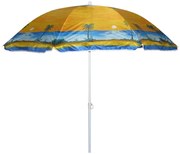 Umbrelă de plajă Happy Green Palmier 180 cm, mix de culori