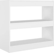 vidaXL Bibliotecă/Separator cameră, alb, 80x30x72 cm