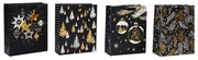 Set plase cadou de Crăciun, 4 buc., negru,26 x 32 x 10 cm
