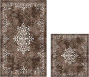 Covorașe de baie maro 2 buc. 60x100 cm – Foutastic