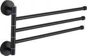 Mexen cuier rotativ triplu pentru prosoape, negru - 7039243-70