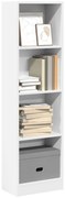 vidaXL Bibliotecă, alb, 40x24x143 cm, lemn prelucrat