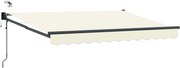 vidaXL Cort electric retractabil Crem 2,5 x 2 m