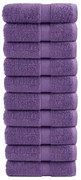 vidaXL Prosoape de baie premium SOLUND, 10 buc., violet, 30x30 cm, 600 g/m²