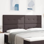 vidaXL Tăblie cap cu headboard Manual Maro închis 200 cm țesătură