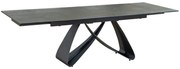 Masa Extensibila cu Blat Ceramic, Negru, INFINITY 180-220-260cm