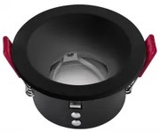 Spot incastrat baie 1 bec GU10 LAVINYA-R negru Horoz