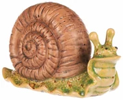 Decorațiuni de grădină Melc maro deschis, 16 x 7 x10 cm, ceramică