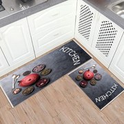 Set 2 Covoare bucatarie antiderapante 60x80 cm + 60x120 cm, CBU302