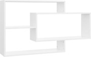 vidaXL Rafturi de perete, alb, 104x20x58,5 cm, lemn prelucrat