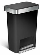 Simplehuman Coș de gunoi cu pedală 45 l, negru