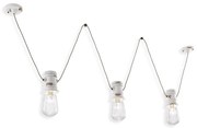 Lustra cu 3 pendule design retro realizata manual din ceramica URBAN