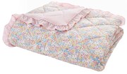 Cuvertură roz matlasată 220x230 cm Darcy Floral – Catherine Lansfield