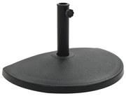 vidaXL Suport umbrelă de soare, negru, 15 kg, polirășină, semi-rotund