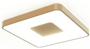 Plafoniera LED Smart dimabila cu telecomanda COIN 54x54cm aurie