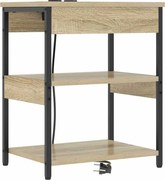 vidaXL Dulap de noapte Stejar Sonoma 41 x 31 x 51 cm Lemn compozit