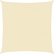 vidaXL Pânză parasolar, crem, 5 x 5 m, HDPE, 160 g/m²