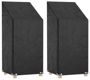 vidaXL Huse scaun grădină 2 buc, 8 ocheți 65x65x110/150 cm polietilenă