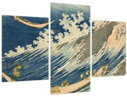 Tablou - Katsushika Hokusai, Fishing Boats at Choshi in Shimosa (Soshu Choshi) , reproducere (90x60 cm)
