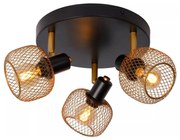 Spot Lucide 77978/13/02 MAREN 3xE14/13W/230V negru/alamă