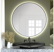 Baltica Design - Oglindă LED BRIGHT cu iluminare încorporată, 15W/230V, 4500K, Ø 70 cm, IP65, negru