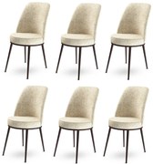 Set de scaune de sufragerie Dexa Cream, 6 buc., 6 buc.
