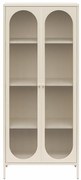 Vitrină crem din metal 80x186x40 cm Luna – Støraa