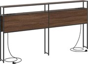 vidaXL Tăblie de depozitare cu raft Stejar brun 200 cm Lemn compozit