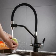 Baterie de Bucătărie cu 3 Cai și Conductă Flexibilă BBC3974N – Versatilitate și Design Modern pentru Bucătării Funcționale