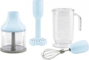 Set de accesorii pentru blenderul Smeg HBAC11PB, 4 piese, cană de 1,4 l, bază antiderapantă, potrivite pentru mașina de spălat vase, albastru pastel
