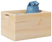 vidaXL Cutie din lemn cu mânere 40x30x23 cm din lemn masiv de pin