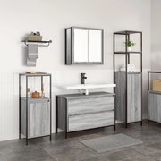vidaXL Set de mobilier pentru baie 3 pcs sonoma gri 90 x 34.5 x 60 cm