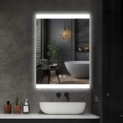 IREDA Oglindă de baie cu iluminare LED, 80 x 60 cm