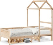 vidaXL Pat de zi cu acoperiș, 80x200 cm, lemn masiv de pin