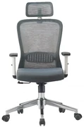 Scaun ergonomic, spătar Mesh, Gri/Alb