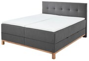 Pat boxspring gri cu spațiu de depozitare 180x200 cm Catania - Meise Möbel