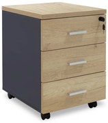 Sertar mobil Lotus in culoare stejar-gri inchis 40x47x55cm