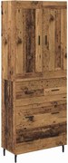 vidaXL Bufet cu sertar 2 pcs Lemn vechi Lemn compozit