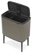 Coș de gunoi gri de reciclat/cu senzori de atingere din oțel 34 l Bo Touch Bin – Brabantia