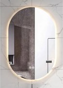 Oglinda ovala Fluminia Dali cu iluminare LED si dezaburire