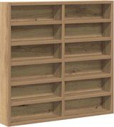 vidaXL Dulap de Expunere cu raft Stejar Artizanal 60 x 8,5 x 58 cm