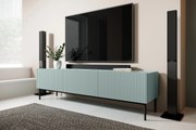 Comodă TV Nicole 200 cm - salvie MDF / picioare negre
