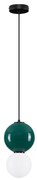 Pendul LED decorativ portelan jasper, sticla alb, NOESIS