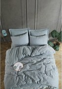 Set lenjerie pat ROAD POTLU, verde, bumbac/poliester, 200x220 cm, cu c