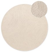 Covor în culoare naturală deschisă, țesut manual, rotund, din lână ø 120 cm Eleni Natural White – Hanse Home
